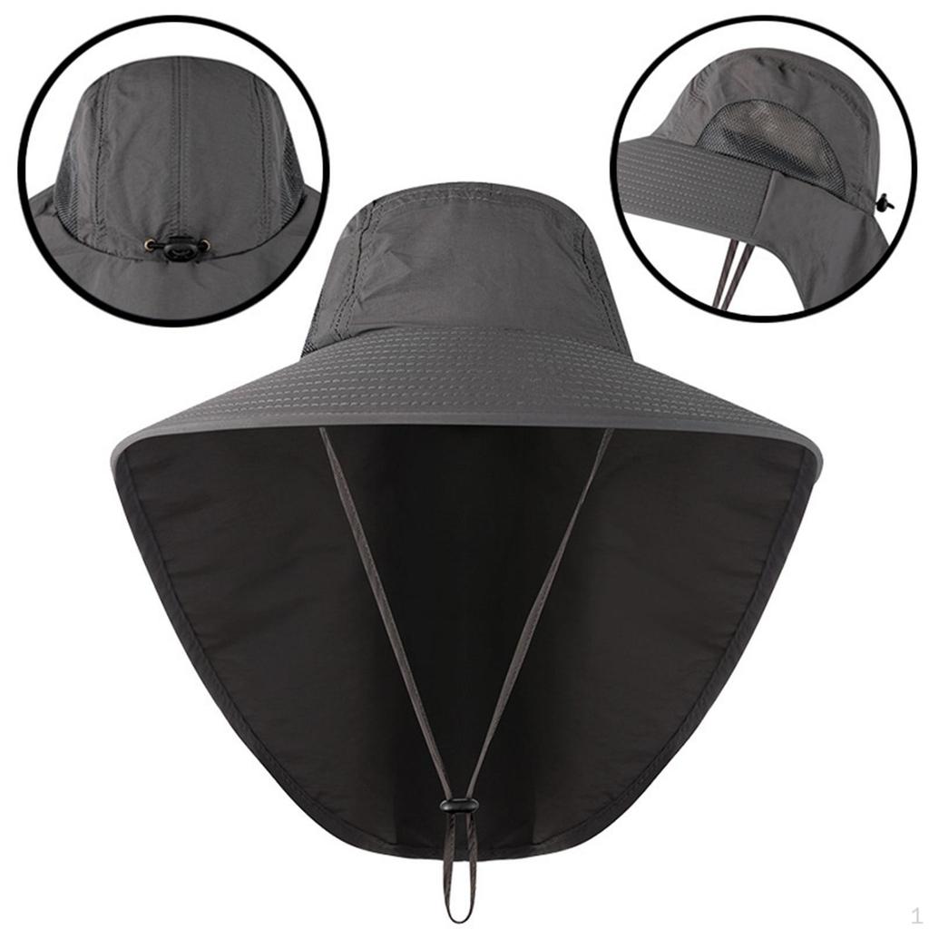 Bucket Hats Wide Brim with Neck Flap Ear ion Mesh Breathable for Women