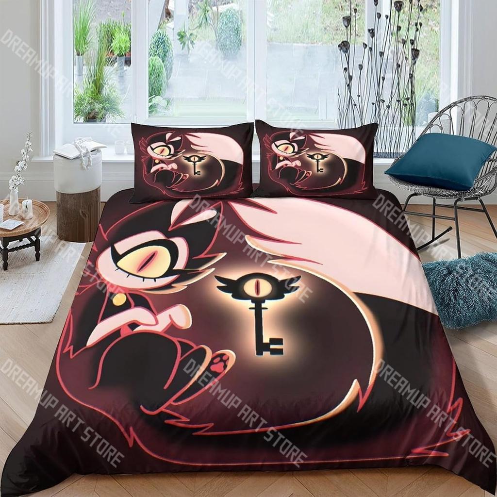 Fashion Hazbinel Game Bedding Set Single Twin Full Queen King Size Bed Set Kids Bedroom Duvetcover Sets Bed Sheet Set