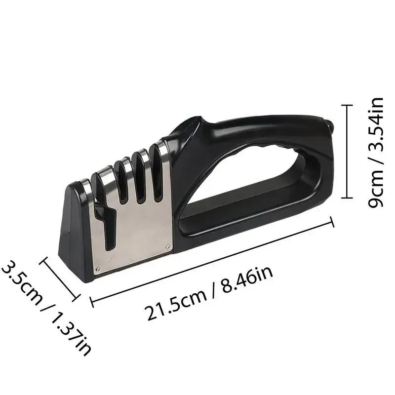 Kitchen 4 Segment Knife Sharpener Portable Base Knife Sharpener Multifunctional Household Gadgets