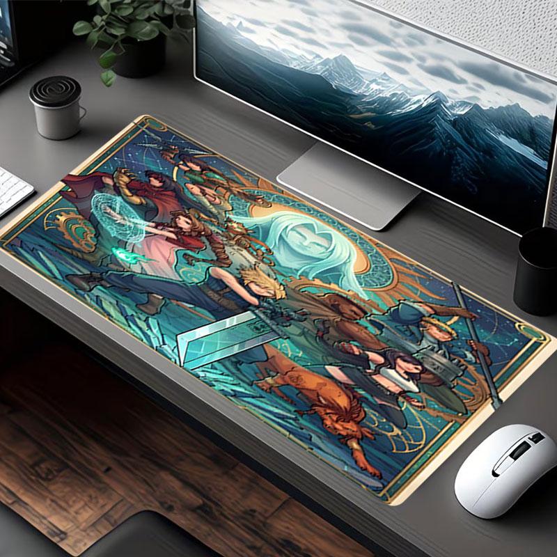 Final Fantasy Print Mouse Pad, for Keyboard Pad Laptop PC Mat for Office Home Use, Desk Decor, Perfect Birthday Gift for Gamers