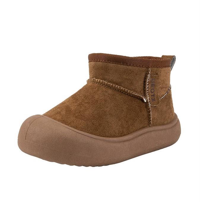 est Winter Children Snow Suede Leather Boots Keep Warm Plush Teenage Boys Shoes Non-slip Baby Girls Boots