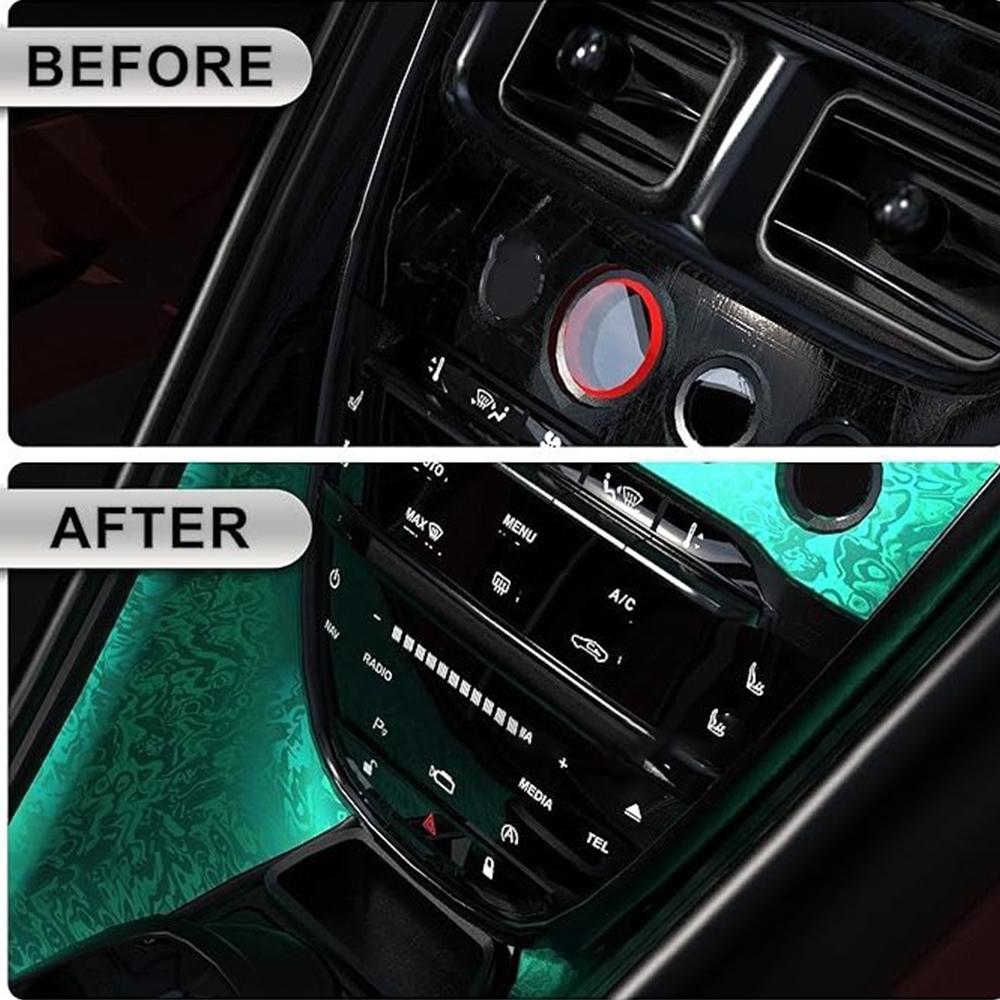 50x30CM Carbon Fiber Vinyl Film High Gloss Wrap Foil Sticker Universal Auto Interior Accessories