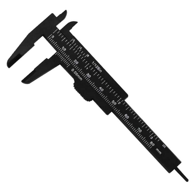 4PCS 80 mm Mini Plastic Calipers Verniers Calipers Double Scale Sliding Gauges Measuring Tool Student Office Use