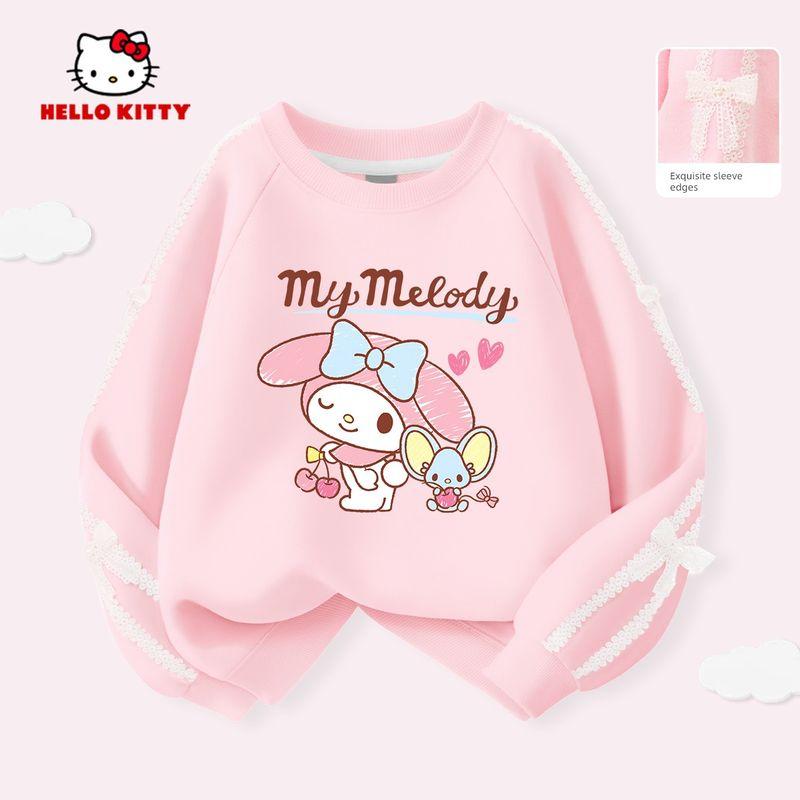 My Melody Girls' Sweatshirt Spring 2026 New Sweet and Cute Children's Long-Sleeved Top Stylish Girls' Base Shirt