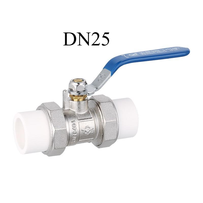 Home Double Loose PPR Ball Valve 20 25 32 Pipe Brass Tap Water Pipe Fittings Hot Melt Pipe Switch Loose Valve 1/2" 3/4" 1"