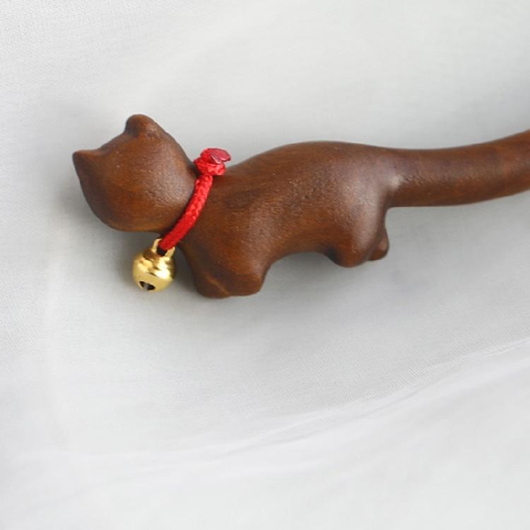 Wood Cats Hair Accessory Multifuntional Fashion Hair Jewelry Unique Cats Hairpin Wood Texture Suitable for Any Outfit
