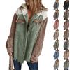 Women's Contrasting Splicing Single Breasted Loose Corduroy Jacket