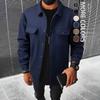 New Style Men's Turn-down Collar Jacket, Loose-fitting Casual Corduroy Work Jacket for Men