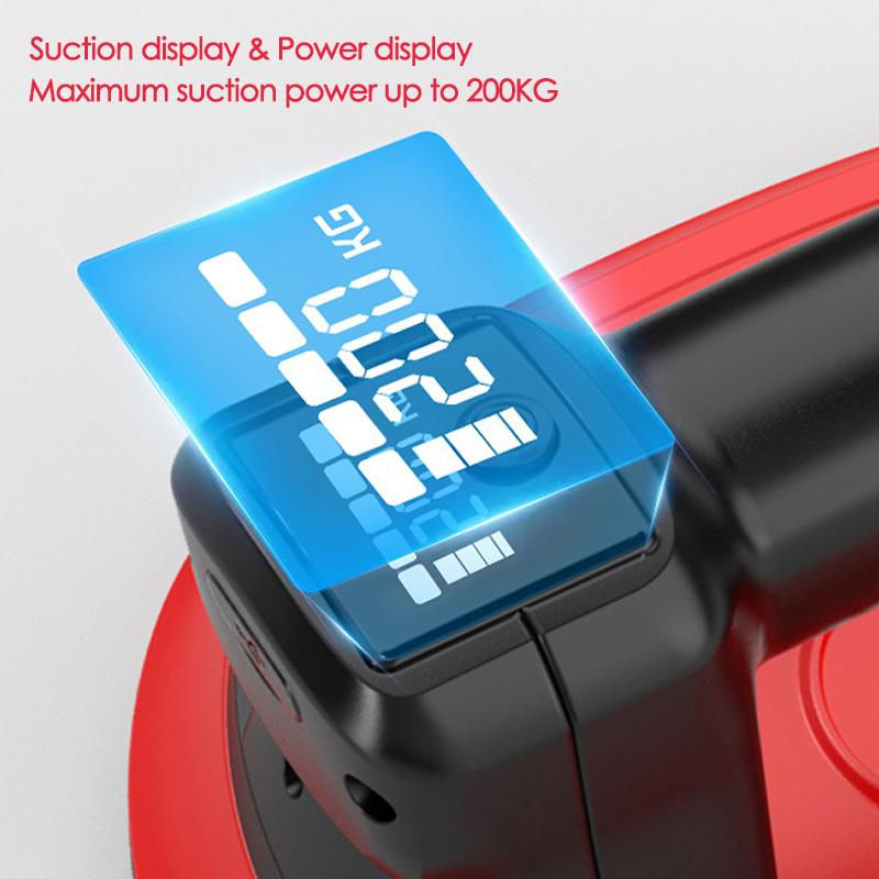 5000mAh Intelligent Display Electric Vacuum Suction Cup 200KG Load Heavy Duty Granite Tiles Glass Lifter Lifting Magnets Tools