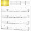 TURSTIN Business Card Holder Wall Mount Clear Sticker Display Marketing Holder Acrylic Business Card Stand Multi Pocket Rack Organizer Space Saver