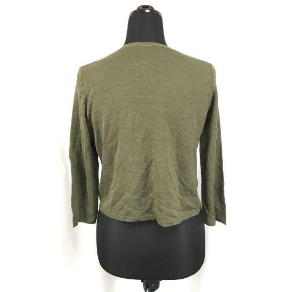 Dkny 100% Silk 3/4 Sleeve Cardigan/Women’s Size P/Khaki/