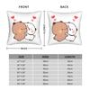 Panda And Brownie Bear Couple  Active Square Pillow Cases Bubu and Dudu Cushion Cover Zipper Decor Pillowcover for Home 40x40cm