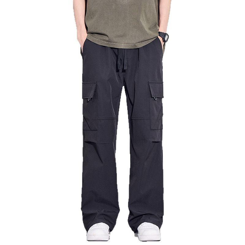 Minger | American trendy brand multi-pocket tooling shock pants men's trend versatile loose straight casual long pants