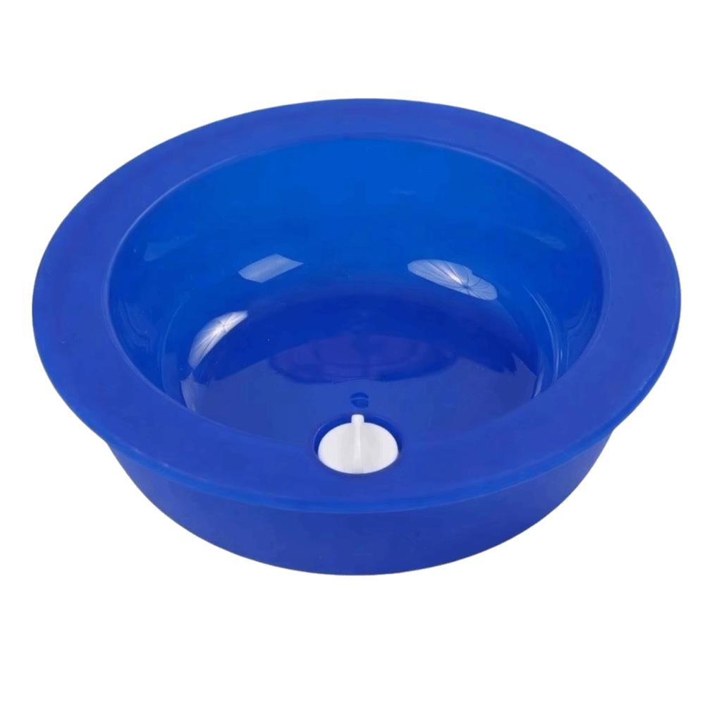Relieve Heat Pet Ice Bowl Water Injection Cooling Water Feeder Drink Ice Water Pet Drink Bowl  Dog Blue Round