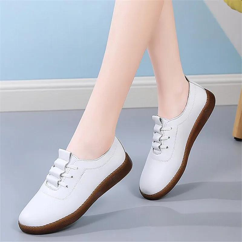 

Женские туфли-лоферы, мягкие, осенний новый дизайн, повседневная обувь для ходьбы, женский тренд, шнуровка, кроссовки для бега, женские кроссовки 35