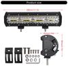 240W LED Work Light Bar 12 Inch for Trucks and SUVs with Wide Beam Angle and Easy Installation Fishing and Camping Trips