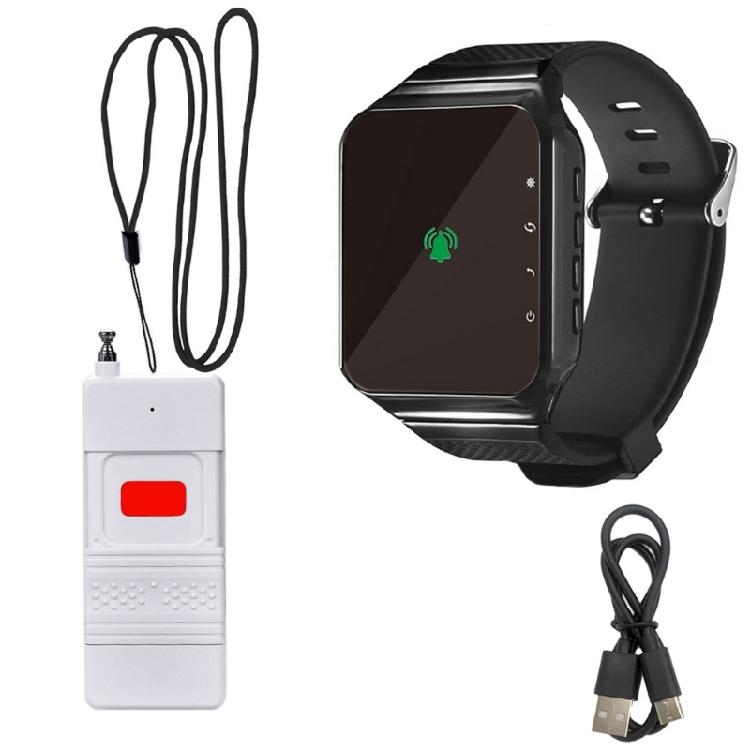 

Elderly Safety Alarm Wristband Waterproof Plastic Wireless Restaurant Pager Watch Receiver for Caregivers Use 1