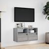Vidaxl Ścienne Szafki Tv Z Led, 2 Szt., Szary Dąb Sonoma, 41X31X45 Cm