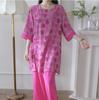 Hanfu pajamas women's spring summer new Chinese-style cotton and silk suit cotton silk medium-sleeved loose loungewear can be worn thin
