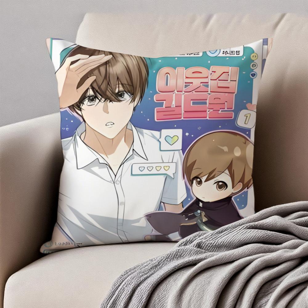 VVirtual Strangers Aesthetic Decor Cushion Cover Pillowcase Antidustmite Invisible Zipper Short Plush Sofa Cushion