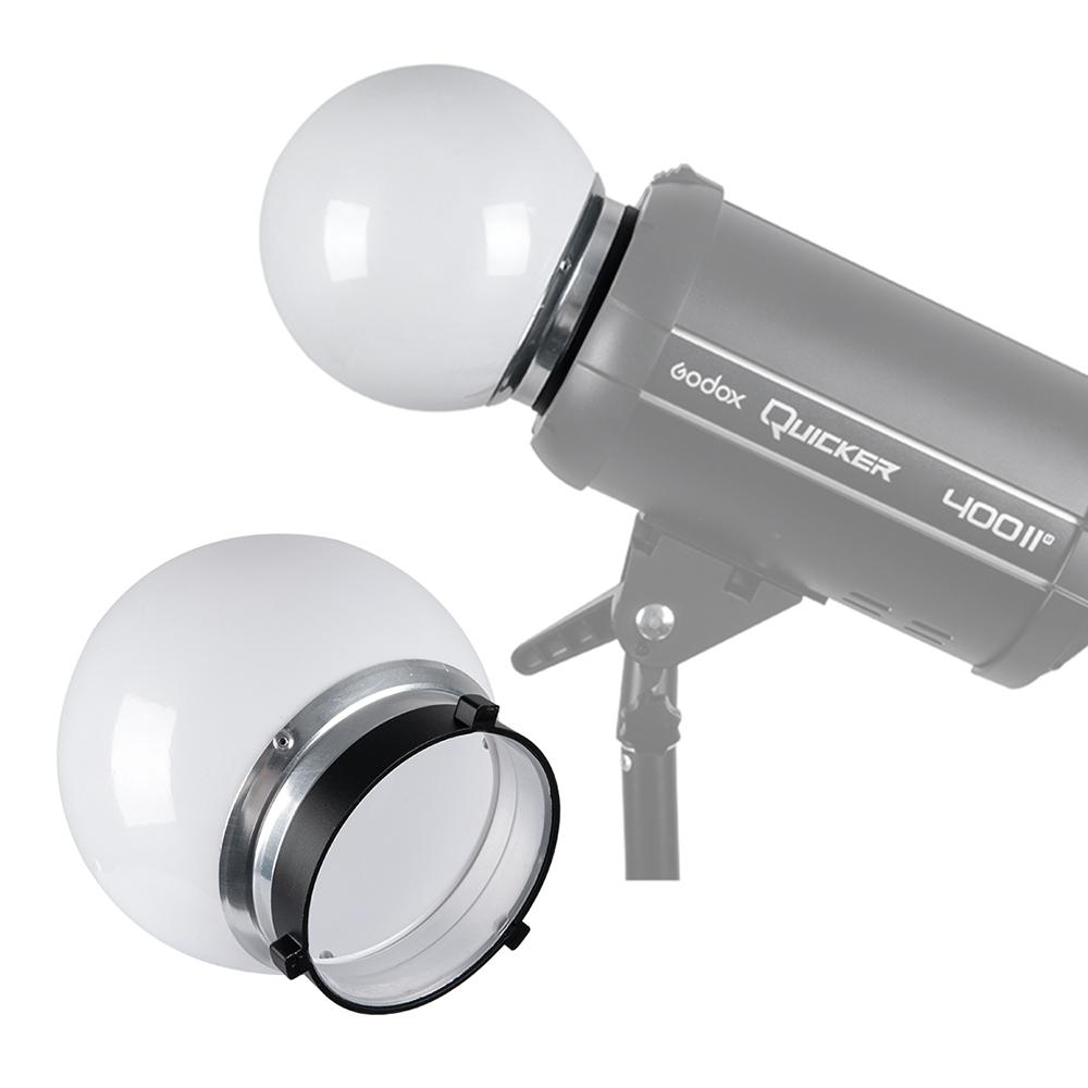 Boule de lumière douce 15cm 6in pour photographie Boule diffuseur translucide Boule de lumière flash Dôme diffuseur avec monture Bowens