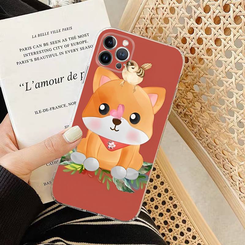Cartoon Dog Corgi Phone Case Silicone Soft for iphone 14 13 12 11 Pro Mini XS MAX 8 7 6 Plus X XS XR Cover
