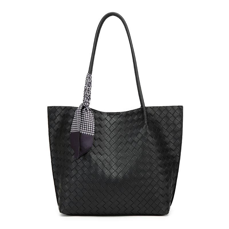 

No Women s Bag New Arrival Woven Tote Composite Bags Women s Bag Capacity Work Clothing Fashionable All-Match Underarm Shoulder Bag Black