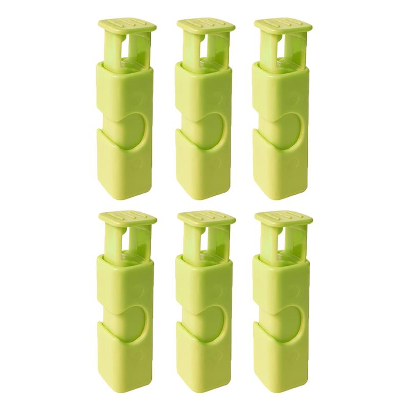 

2/4/6 шт. уплотнительный зажим для хранения пищевых продуктов, зажим для сумки, зажим для хранения закусок и свежих продуктов, зажим для сумки, зажим для герметика, кухонный инструмент для хранения 6pcs зелёный