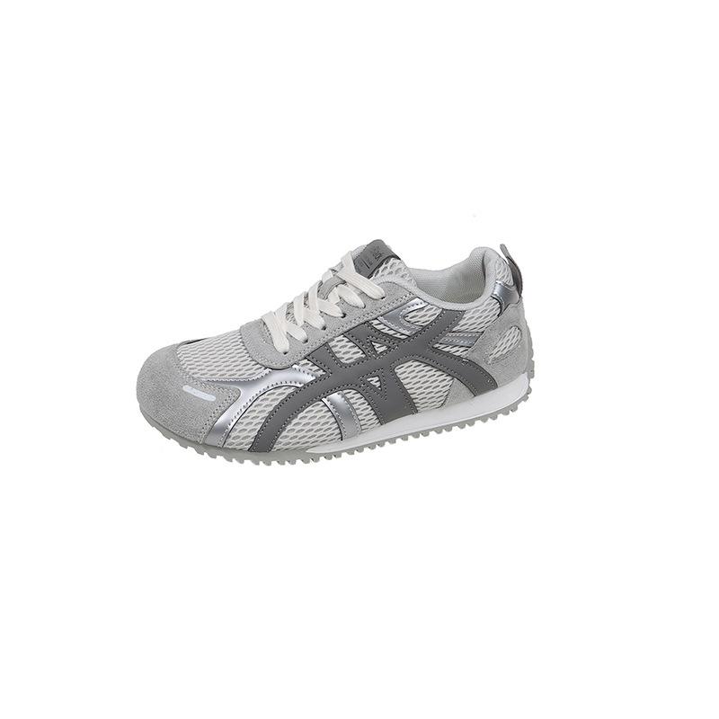 

Skinny mesh breathable moral training shoes women s 2025 spring and summer soft soles are not tired feet flat soles versatile casual Forrest Gump 40 светло-серый