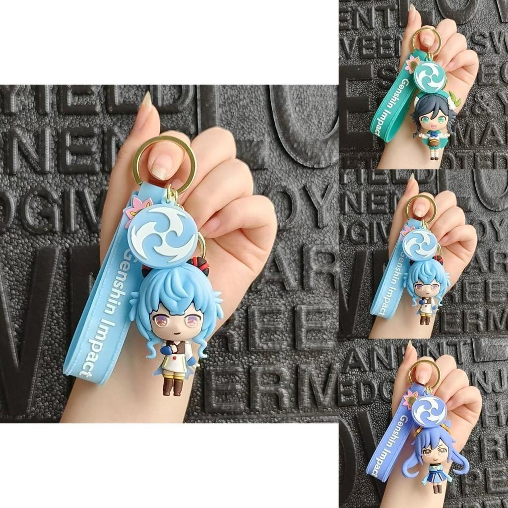 Xiao Venti Qiqi Keqing Keyring Bag Pendant Cosplay Xmas Gift For Genshin Impact Fans