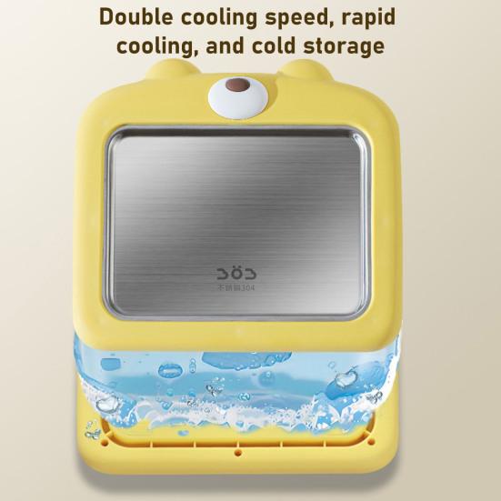 Manuelle Eismaschine, nicht elektrisch, Joghurt-Sorbet-Maker mit Schaber, tragbares, kinderfreundliches Dessert-Werkzeug für Familienspaß und umweltfreundlich