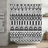 Modern Geometric Bathroom Shower Curtain Black White Striped Decorative Waterproof Fabric for Bathrooms Size 72x84 inches