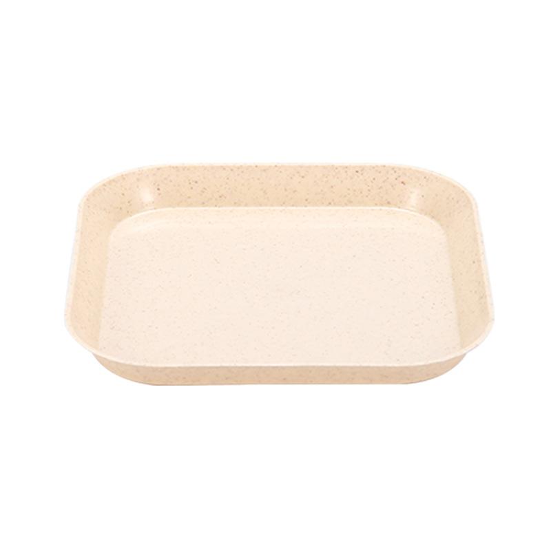 Wheat Straw Bone-spitting Plate Bone-spitting Plate Bone-spitting Square Dried Fruit Fruit Snack Plate Flavoring Plate