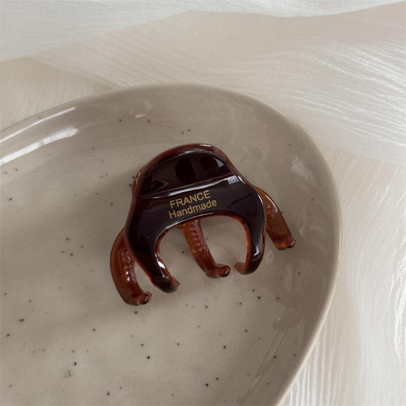 Korean Simple Small Size Octopus Grip Acetate Shark Clip Half-Scratch High-Grade Ponytail Hair Claw Hair Accessories