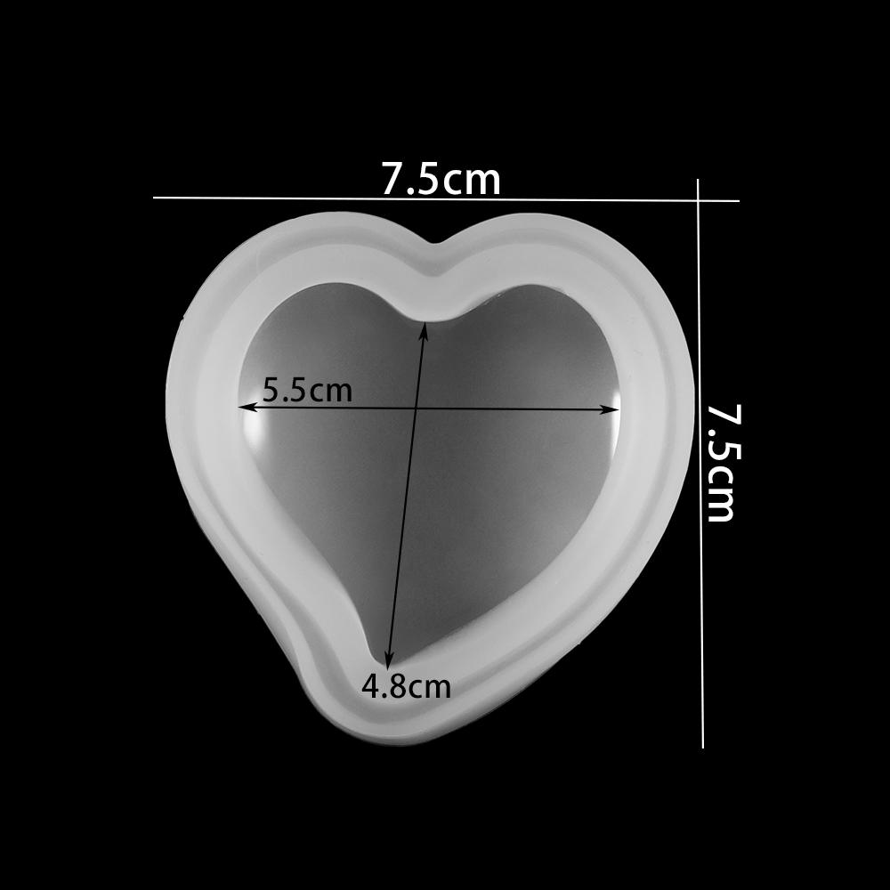 2Style 3Sizes Heart Shape Silicone Molds Epoxy Resin Casting Mold for DIY Crafts Jewelry Making Pendants Decorations Accessories
