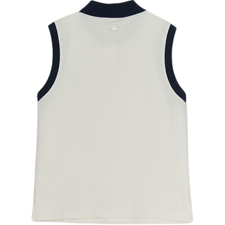 New MLB New York Yankees SS25 Polo Shirt Women's Ivory 3FPQB0353-50IVS