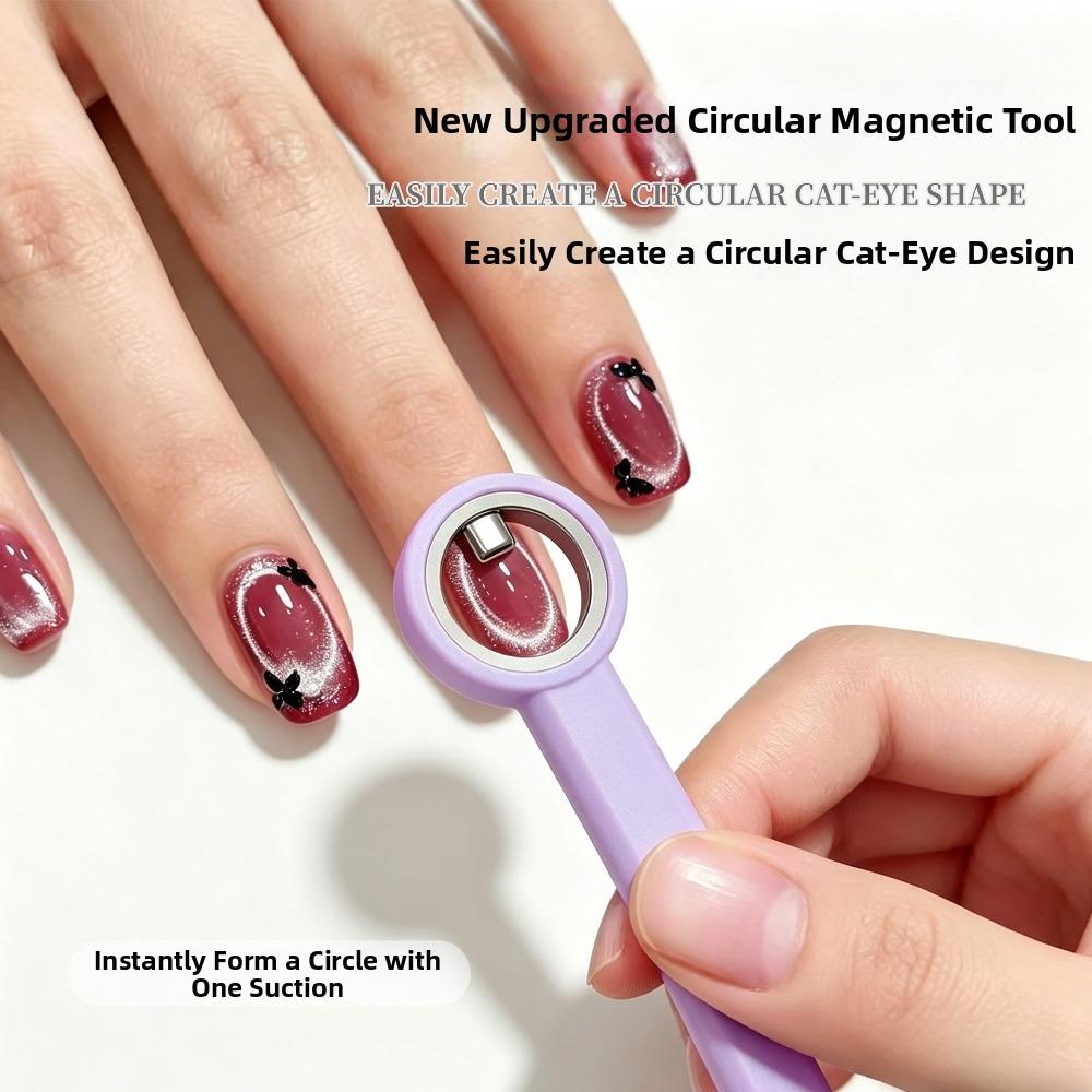 DIY Circular Cat Eye Magnets Cat-Eye Nail Halo Style Magnetic Nail Magnet Hollow Cat Eye Magnet