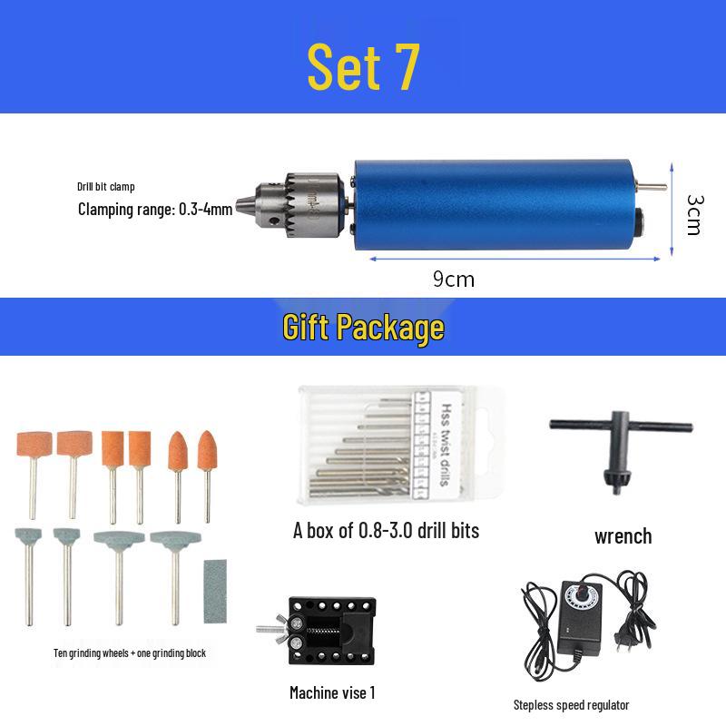 Compact Variable Speed Electric Jade Grinder & Mini Engraving Drill