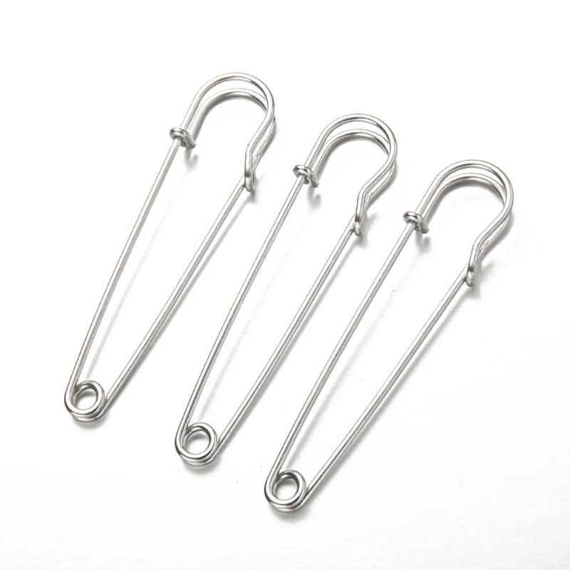 20pcs Metal Large Safety Pins Brooch Base Hook for For DIY Lock Jewelry Blankets Clothes Craft Making Accessory Supply Materials