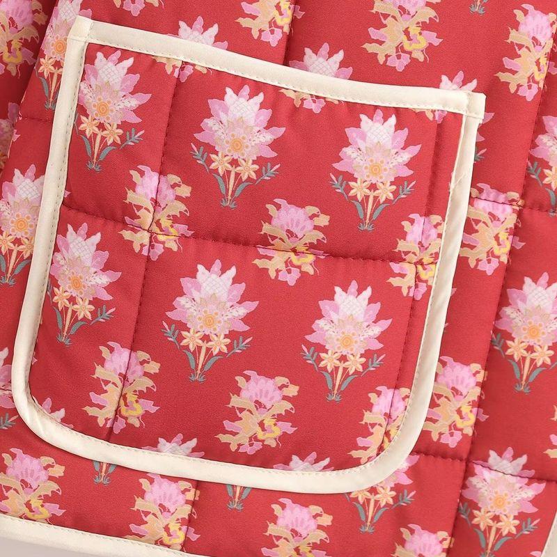 Kaslead New Arrival Women's Clothing Fashion Style Fashion Casual Minimalist All-Matching Printed Cotton Coat Jacket