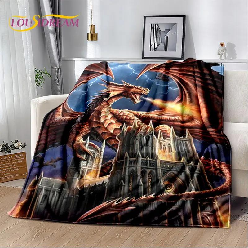 House of The Dragon TV-Film Weiche Plüschdecke, Flanelldecke Überwurfdecke für Wohnzimmer Schlafzimmer Bett Sofa Picknickdecke Kinder