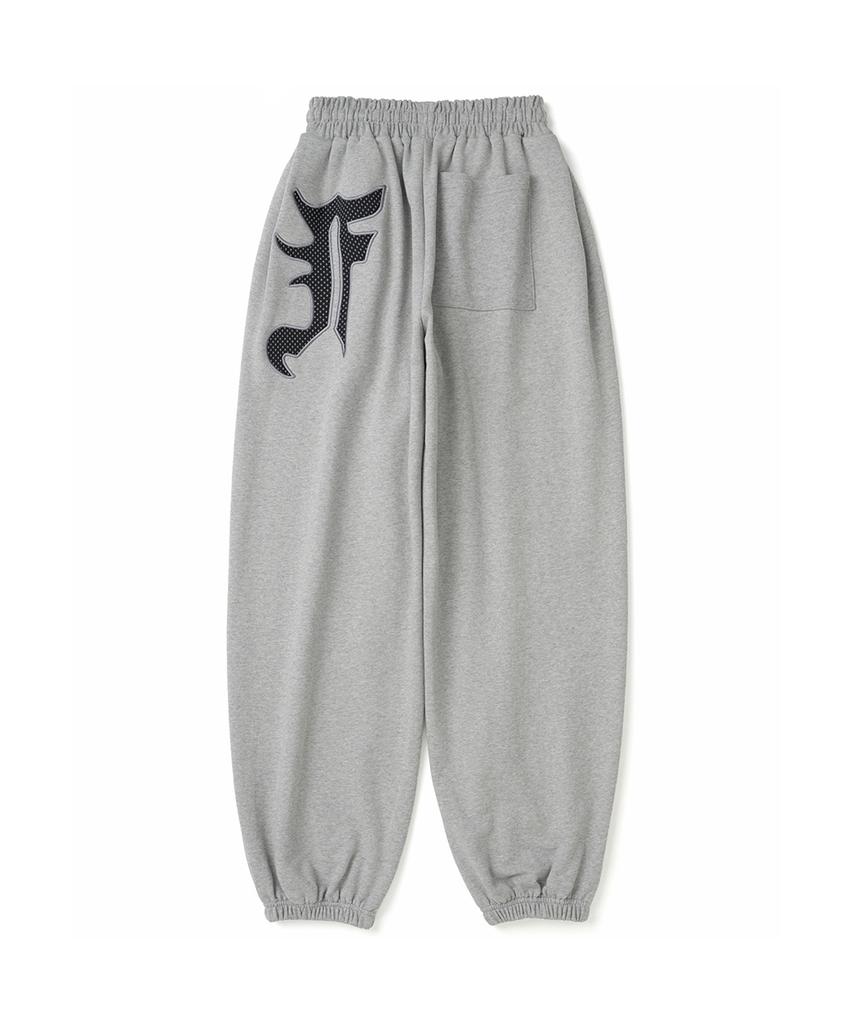 Paeseul F Patch Sweat Pants Gray
