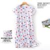 Plus size Estate Donna Camicia da notte Manica corta Simpatico cartone animato pigiameria dolce O Collo Camicie da notte Pigiama Pigiama da donna in cotone