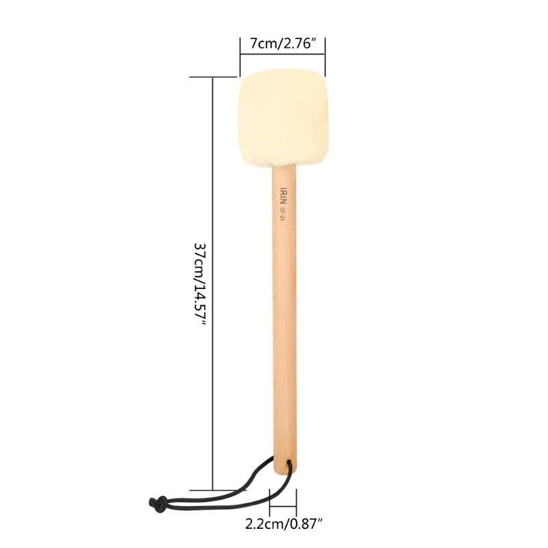 Holzgriff Schlagzeugstöcke Trommel Schlägel Stock mit Weichem Filzkopf Perkussionsstock für Marching Band Snare Drum Langlebig