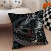 Culture Mythic J-Japanese D-Dragon Cushion Cover Linen Pillow Case Soft Breathable Protective Couch Room Decoration