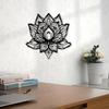 1pc Lotus Flower Metal Wall Art Powder Coated Statue Mural Bedroom Decor Yoga Gift Christmas Ornament