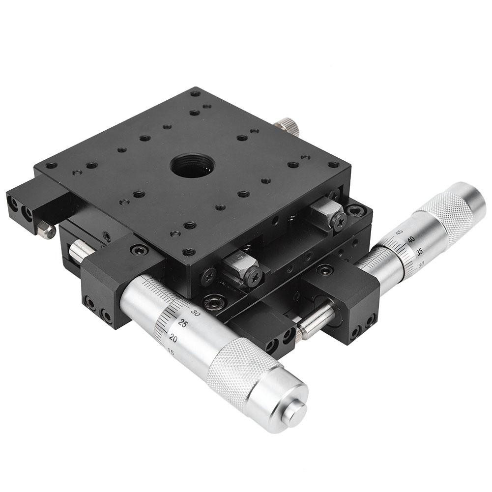 XY Micrometer Manual FinE Tuning Cross Roller Precision Linear Stages 80*80*40mm