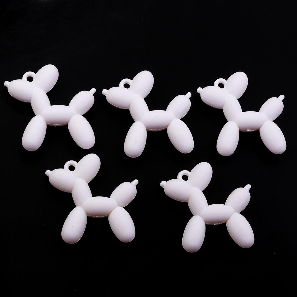 5pcs/lot Colorful Cute Acrylic Cartoon Balloon Dog Pendants For Jewelry Making DIY Bracelet Necklace Keychains Accessories