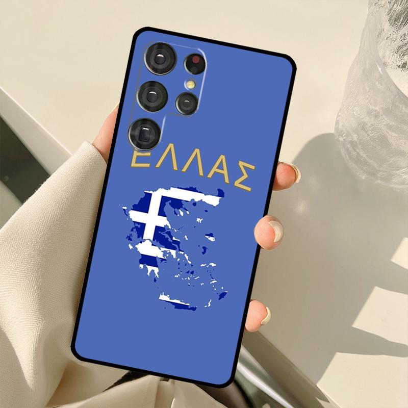 

Greek Greece Flag Case For Samsung Galaxy S24 Ultra S21 S22 S23 S25 Ultra S9 S10 Plus S20 FE S25 FE Back Cover Galaxy S22