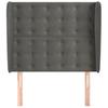 Cabeceira com Orelhas Cinza Escuro 103 x 23 x 118 128 cm Veludo